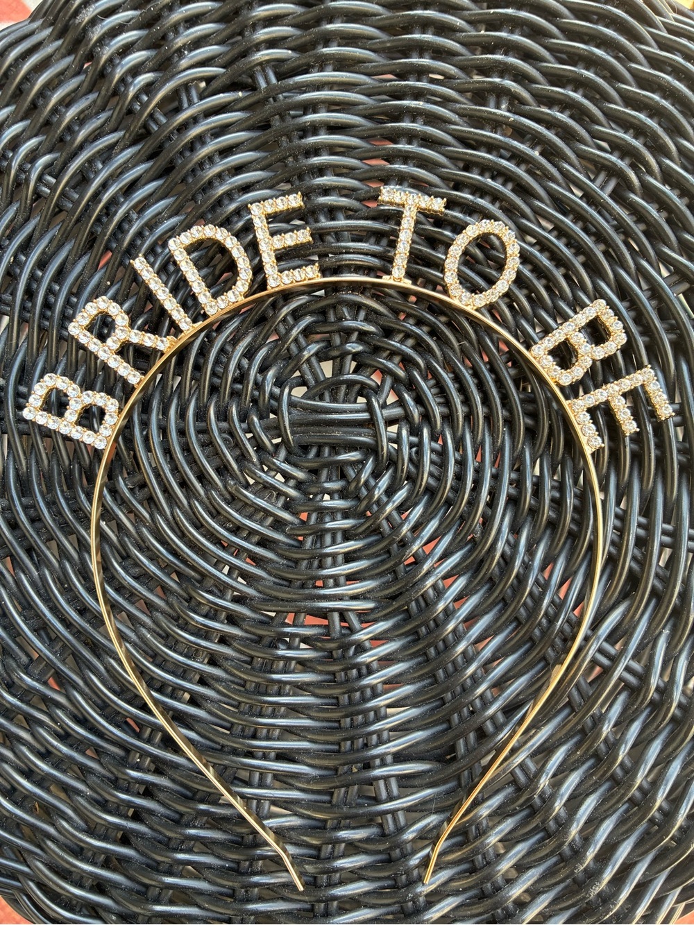 Crystal 'Bride To Be' Gold Headband